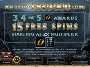 Lord of the Rings Free Spins
